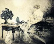 Louis Lcart Japanese Garden oil